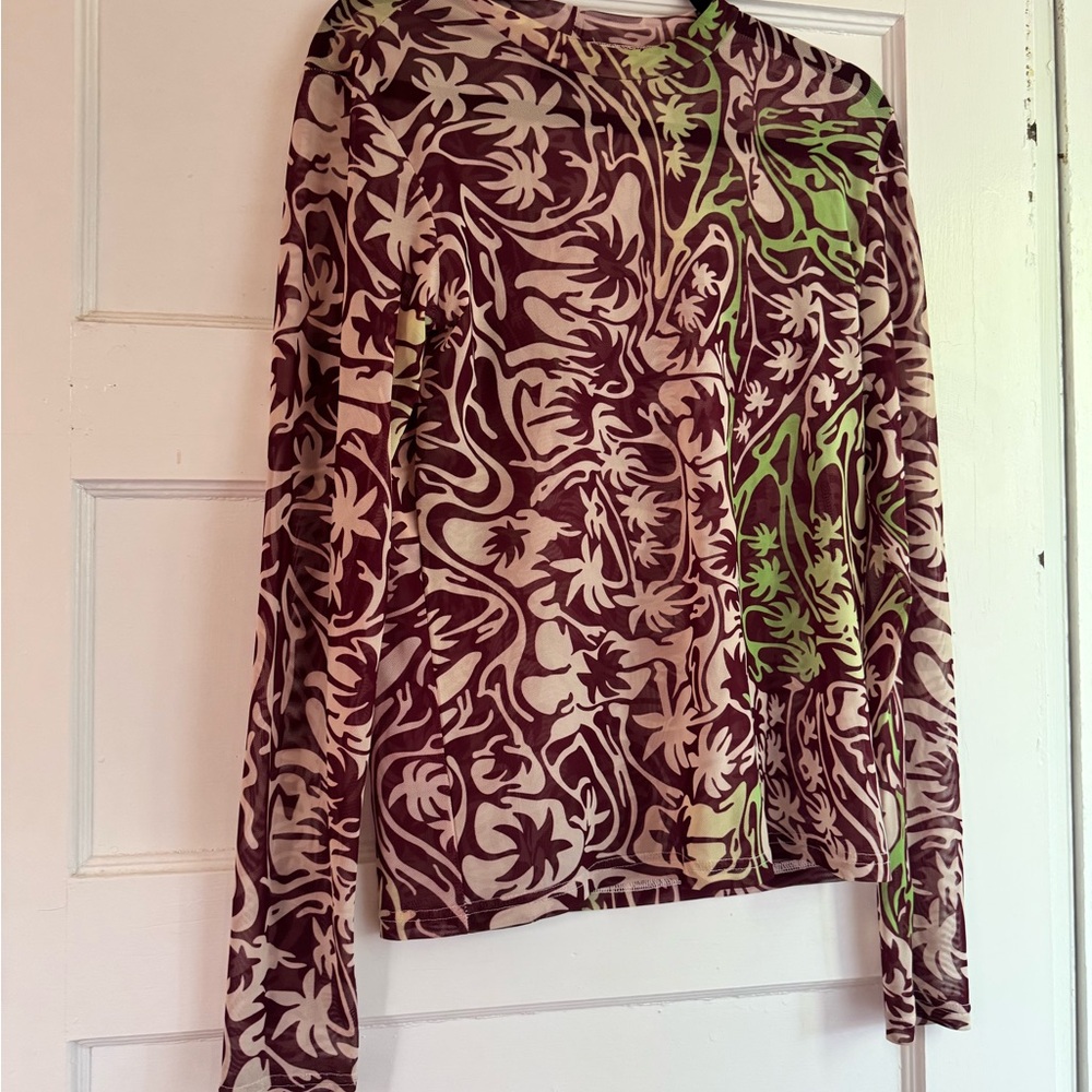 Floral Patterned Long Sleeve Top